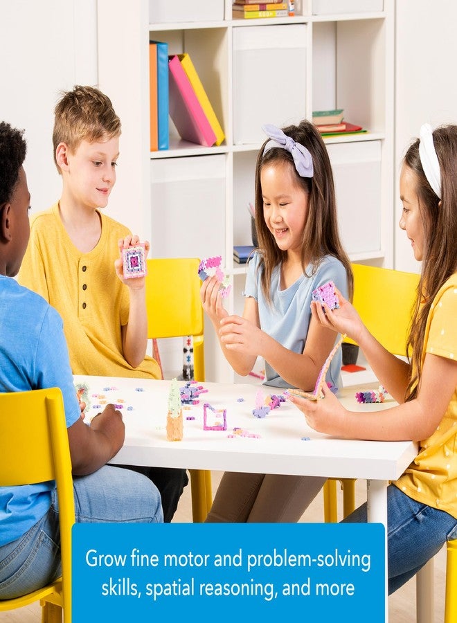 Plus-Plus PLUS PLUS 70 Piece Interlocking Building Blocks for Kids, Open Ended Connecting Toys, Stem Bin Classroom Mini Manipulatives - Glitter Mix Play Tube - Image 3